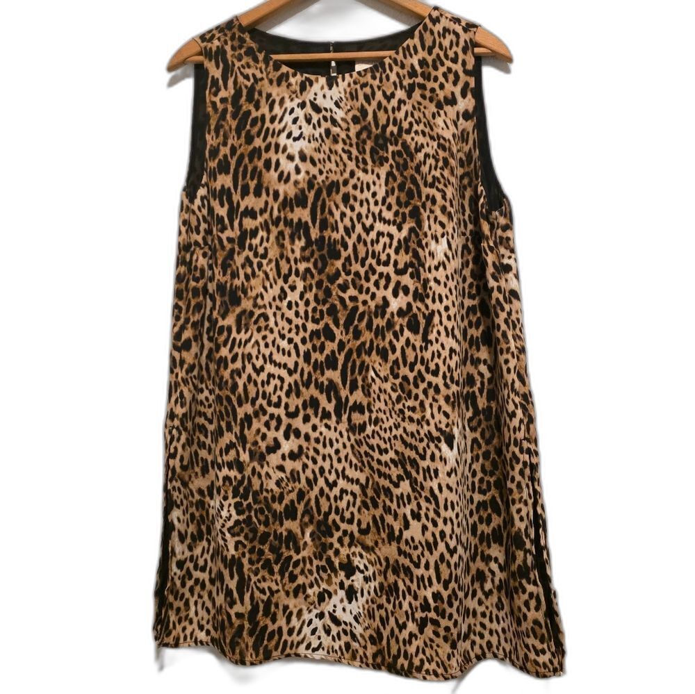 Chico's Sleeveless Animal Print Tank Top Lined  Size 1 = M/8